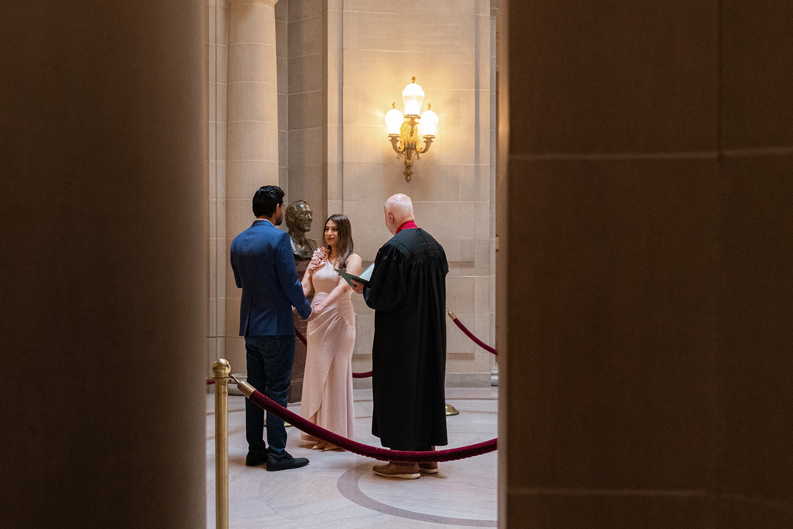 Civil ceremonies at San Francisco City Hall are performed in the Rotunda at SF City Hall