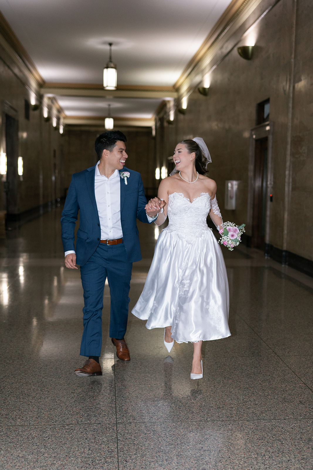 couple eloping in downtown denver
